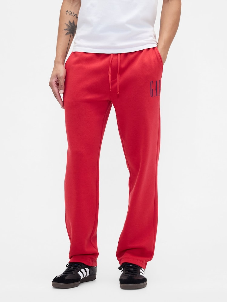Gap Red Logo Straight-Leg Joggers - Image 1 of 4 Gap Red Logo Straight-Leg Joggers - Image 1 of 4
