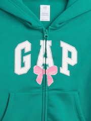 Gap Green Relaxed Logo Zip Hoodie (4-13yrs) (4-13yrs) - Image 3 of 3