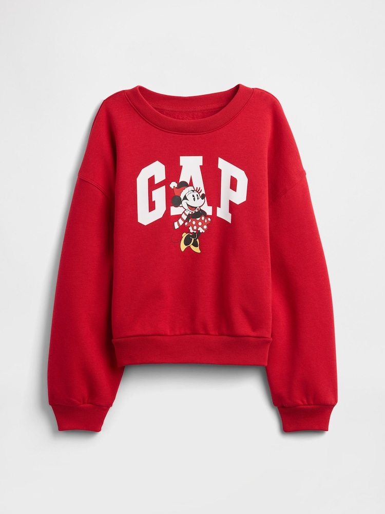 Gap Red Disney Minnie Mouse Oversized Logo Sweatshirt (4-13yrs) - Image 1 of 3 Gap Red Disney Minnie Mouse Oversized Logo Sweatshirt (4-13yrs) - Image 1 of 3