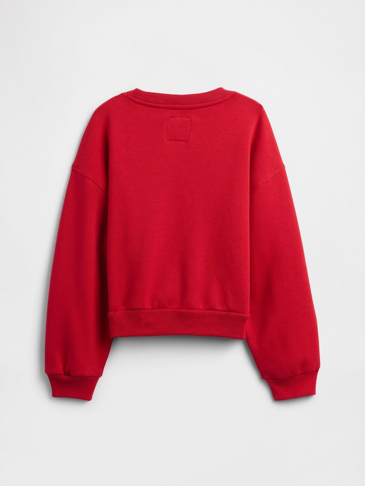 Gap Red Disney Minnie Mouse Oversized Logo Sweatshirt (4-13yrs) - Image 2 of 3 Gap Red Disney Minnie Mouse Oversized Logo Sweatshirt (4-13yrs) - Image 2 of 3