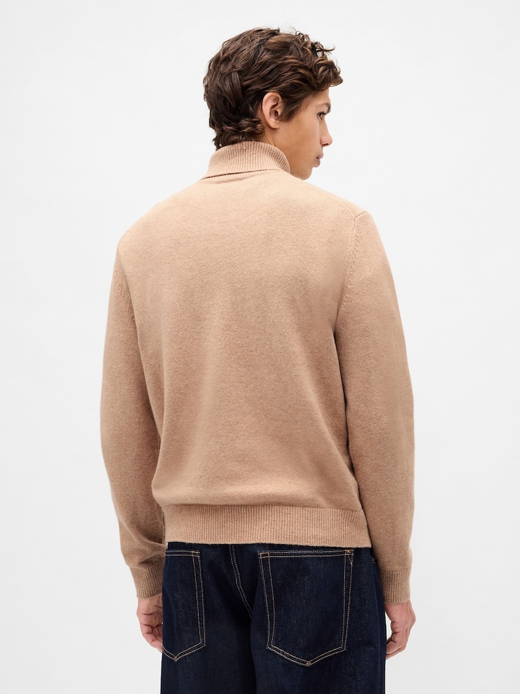 Gap Beige CashSoft Turtle Neck Jumper - Image 2 of 4 Gap Beige CashSoft Turtle Neck Jumper - Image 2 of 4