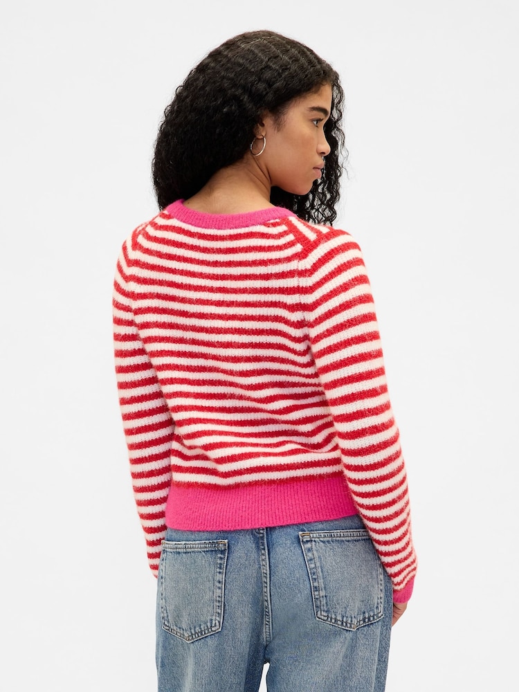 Gap Red Stripe CashSoft Crew Neck Jumper - Image 2 of 4 Gap Red Stripe CashSoft Crew Neck Jumper - Image 2 of 4