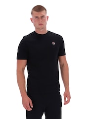 Fila Black Sunny 2 Essential T-Shirt With Narrow Collar Rib - Image 2 of 6
