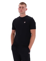 Fila Black Sunny 2 Essential T-Shirt With Narrow Collar Rib - Image 3 of 6