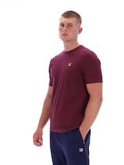 Fila Purple Sunny 2 Essential T-Shirt With Narrow Collar Rib - Image 3 of 6