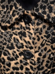 Mango Brown Leopard-Print Long Coat - Image 7 of 7