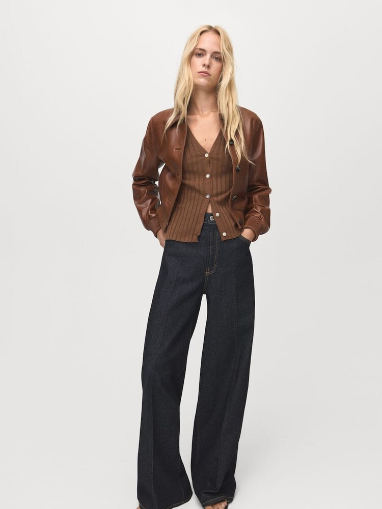Mango Brown Flurry Cardigan - Image 1 of 6