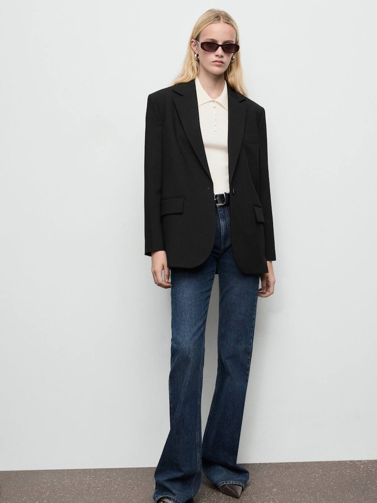Mango Black Mila Blazer - Image 1 of 6 Mango Black Mila Blazer - Image 1 of 6
