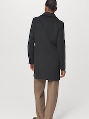 Mango Grey Double-Breasted Wool Coat - Image 2 of 7