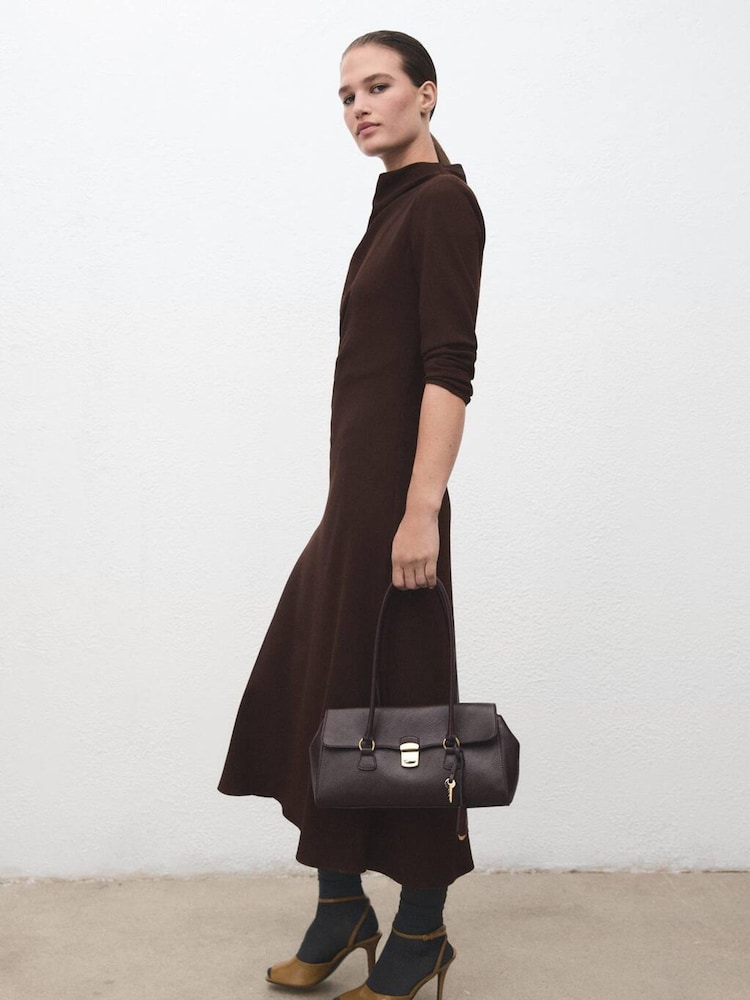 Mango Brown Caro Dress - Image 1 of 6