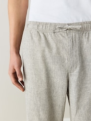 رمادي فاتح - Signature Heritage Linen Blend Dogtooth Trousers - صورة 4 من 10