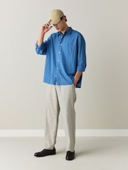 رمادي فاتح - Signature Heritage Linen Blend Dogtooth Trousers - صورة 6 من 10