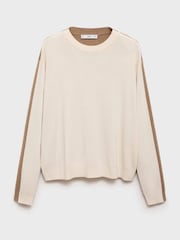 Mango White Combined-Design Sweater - Image 6 of 6