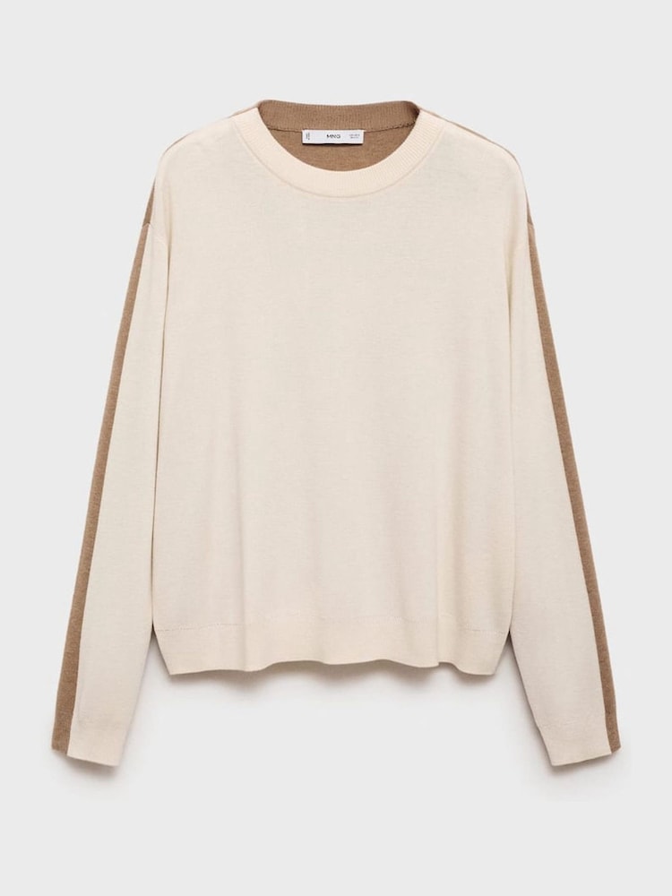 Mango White Combined-Design Sweater - Image 6 of 6