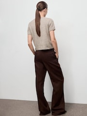 Mango Natural Fine Knit Short Sleeve Jumper - Image 2 of 6