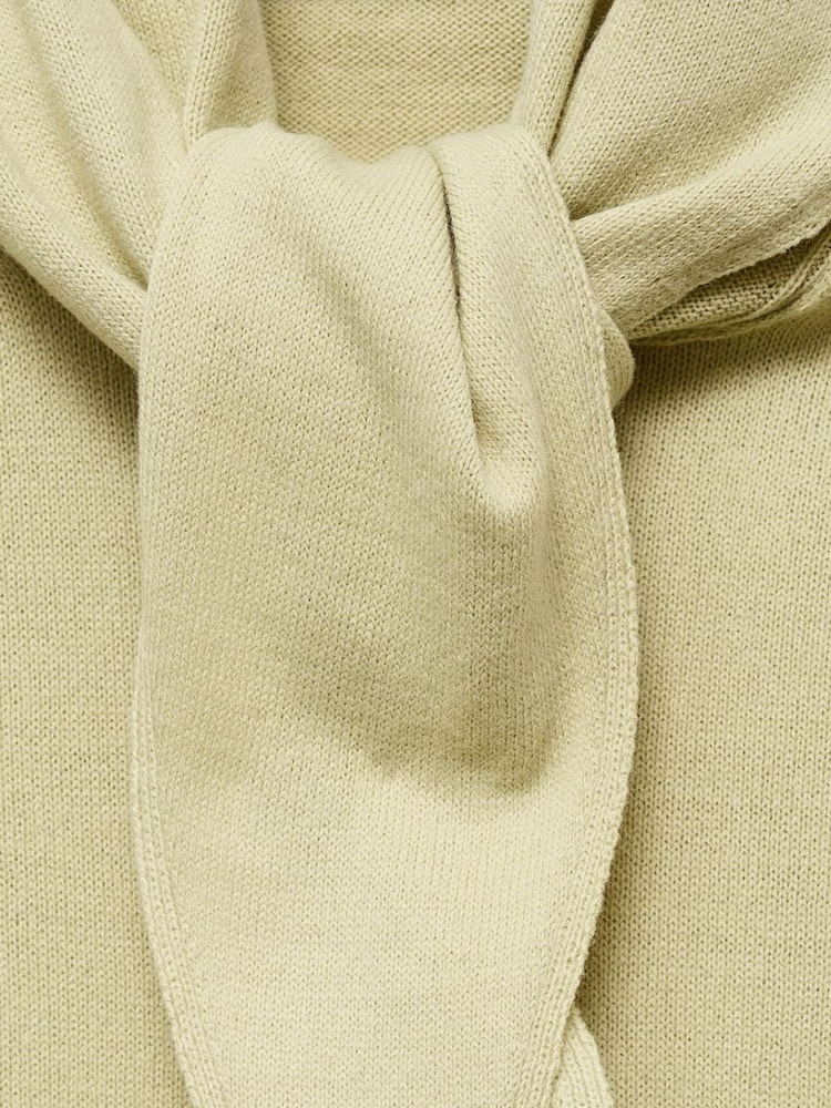 Mango Green Short-Sleeved Sweater With Scarf - Image 7 of 7