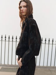 Mango Brown Wide Leg Velvet Jeans - Image 3 of 6