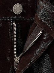 Mango Brown Wide Leg Velvet Jeans - Image 6 of 6