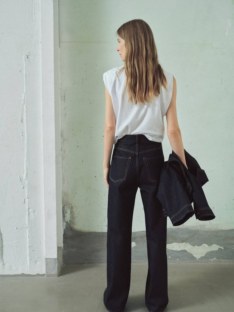 Mango Blue High-Rise Balloon Jeans - Image 2 of 7