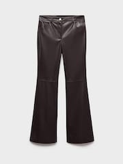 Mango Brown Leather-Effect Skinny Trousers - Image 6 of 7