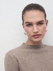 Mango Natural Long Sleeve Fine Knit Jumper - Image 3 of 5