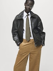 Mango Brown Wide Leg Cord Trousers - Image 2 of 7