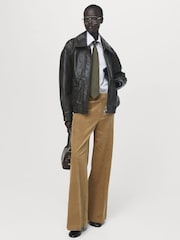 Mango Brown Wide Leg Cord Trousers - Image 4 of 7