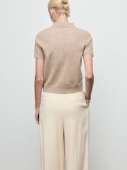 Mango Grey Diamond-Print Polo-Neck Sweater - Image 3 of 6