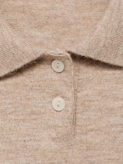 Mango Grey Diamond-Print Polo-Neck Sweater - Image 6 of 6