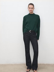 Mango Green High Neck Long Sleeve Jumper - Image 2 of 6