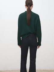 Mango Green High Neck Long Sleeve Jumper - Image 3 of 6