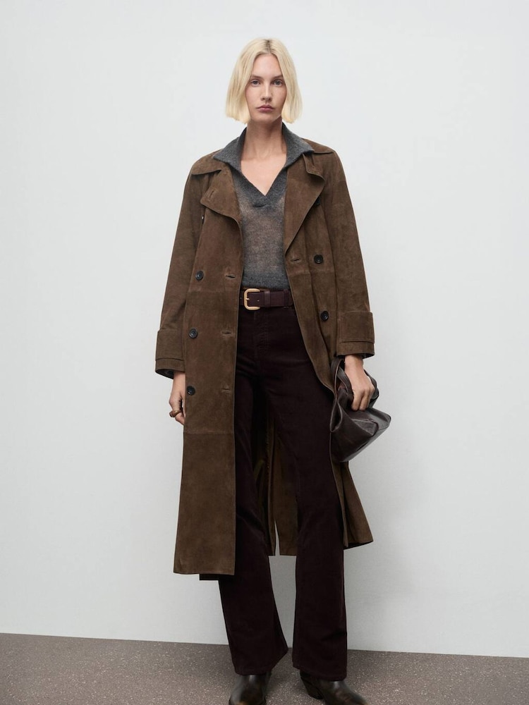 Mango Brown Velvet Flared Jeans - Image 2 of 5