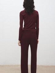 Mango Red Long-Sleeved Fine-Knit Sweater - Image 2 of 6