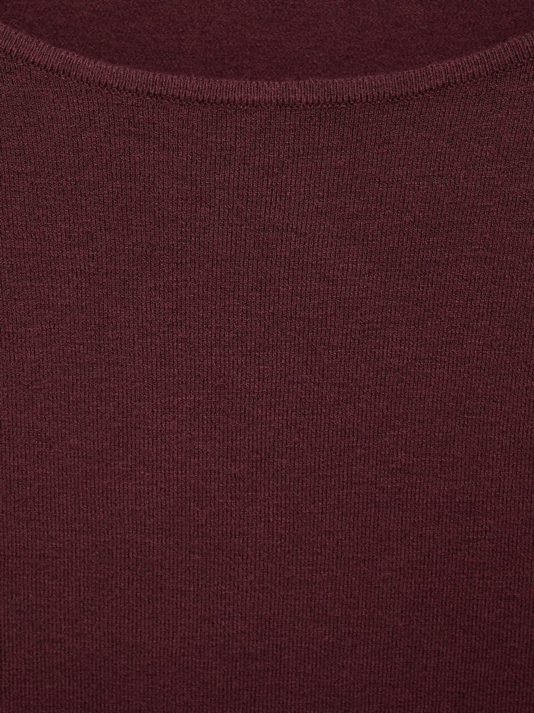 Mango Red Long-Sleeved Fine-Knit Sweater - Image 6 of 6
