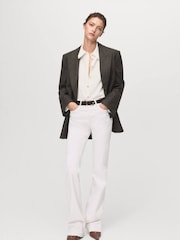 Mango White Shirt With Jewel Buttons - Image 1 of 6