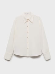 Mango White Shirt With Jewel Buttons - Image 5 of 6
