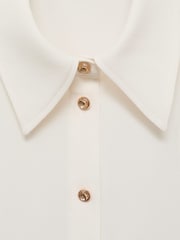 Mango White Shirt With Jewel Buttons - Image 6 of 6