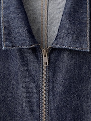 Mango Blue Belt Denim Jumpsuit - Image 5 of 5