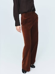 Mango Red Velvet Suit Trousers - Image 3 of 6