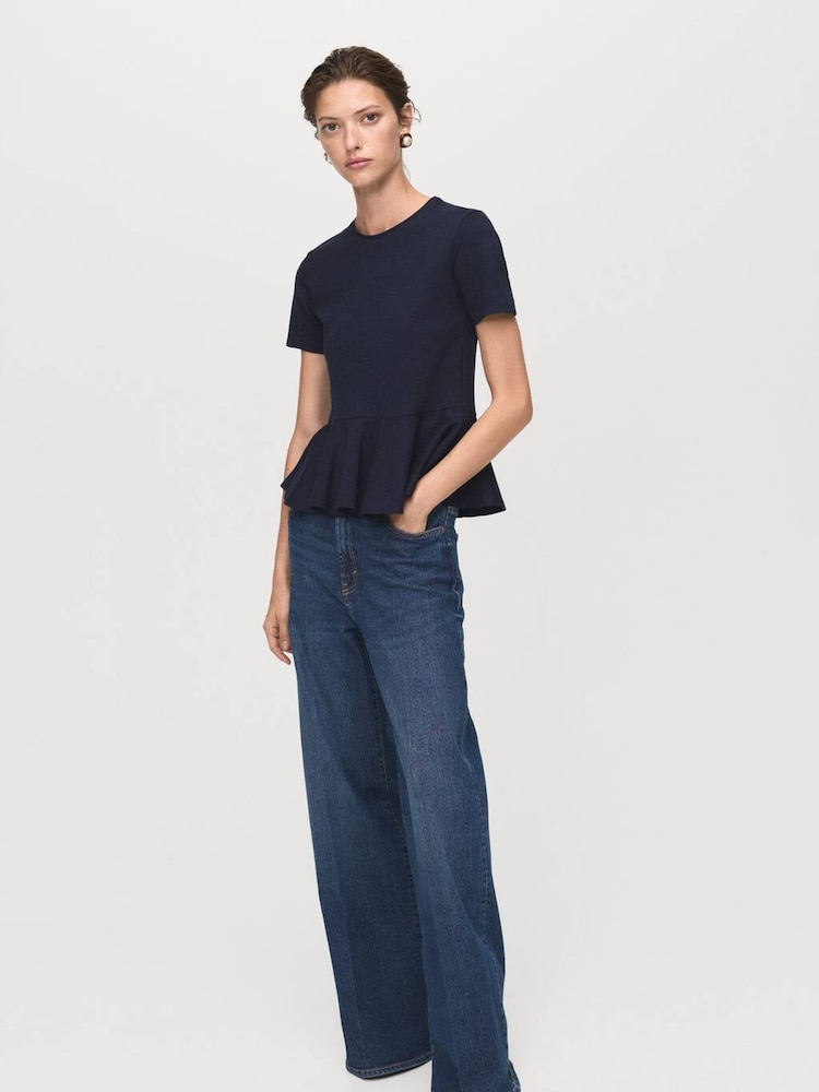 Mango Blue T-Shirt Pepla - Image 1 of 6