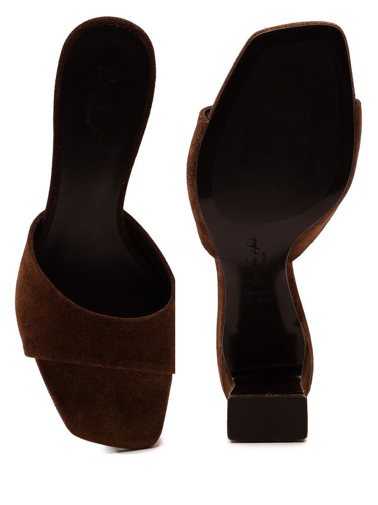 Off The Hook Brown Park Suede Block Heel Sandals - Image 6 of 6 Off The Hook Brown Park Suede Block Heel Sandals - Image 6 of 6