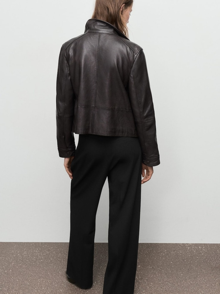 Mango Black Wide Leg Trousers - Image 2 of 6 Mango Black Wide Leg Trousers - Image 2 of 6