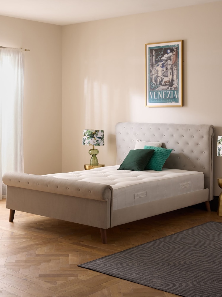 Laurence Llewelyn-Bowen Silver Bliss Chesterfield Style Bed Frame - Image 2 of 4
