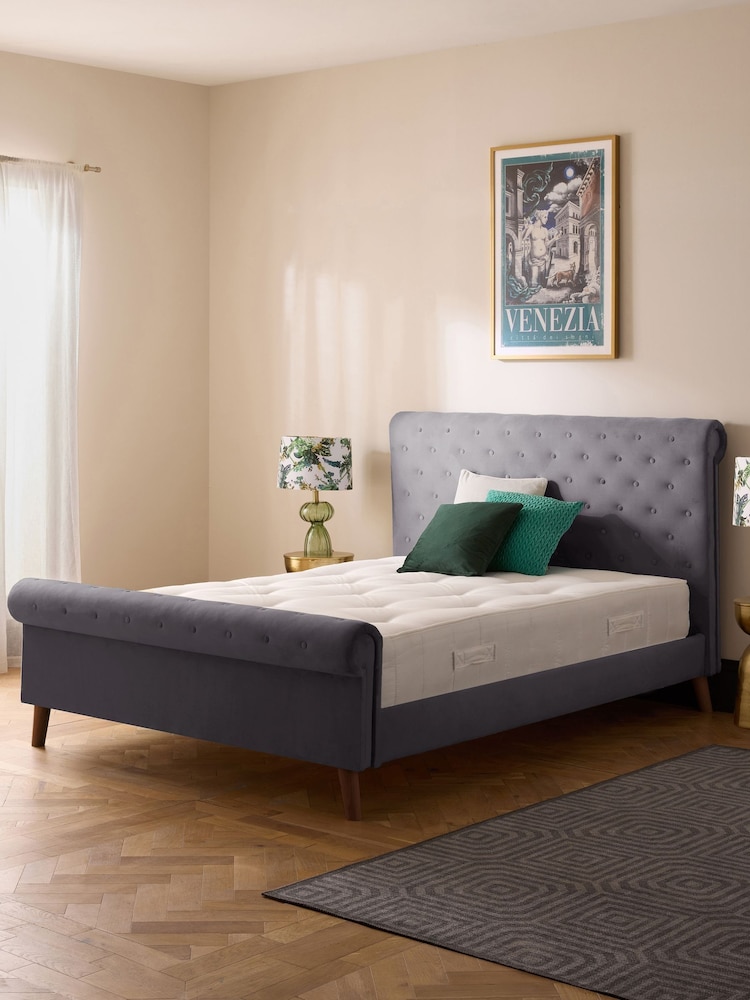 Laurence Llewelyn-Bowen Steel Bliss Chesterfield Style Bed Frame - Image 2 of 4