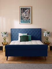 Laurence Llewelyn-Bowen Navy Bliss Chesterfield Style Bed Frame - Image 1 of 4