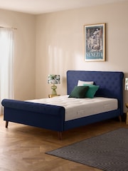 Laurence Llewelyn-Bowen Navy Bliss Chesterfield Style Bed Frame - Image 2 of 4