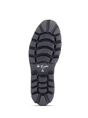 Off The Hook Black Sutton Double Buckle Side Zip High Ankle Boots - Image 5 of 5