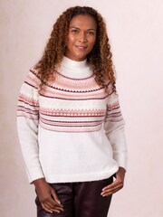 Lakeland Clothing Cream Flo Fairisle Jumper - Image 1 of 7