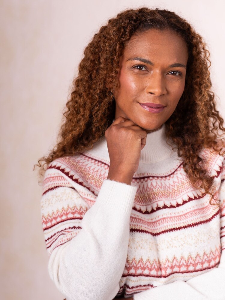 Lakeland Clothing Cream Flo Fairisle Jumper - Image 2 of 7 Lakeland Clothing Cream Flo Fairisle Jumper - Image 2 of 7