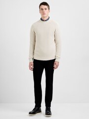 French Connection Natural Cotton Crew Neck Raglan Sleeve Chunky Knit Jumper - Image 3 of 5